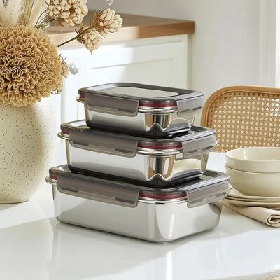 Ein guter Preis. IKOO BPA-freie, auslaufsichere Edelstahl-Lebensmittelbehälter mit luftdichtem Deckel Im Internet