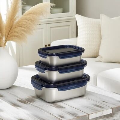 良い価格 電子レンジとオーブン対応のステンレス鋼304または316食品保存容器、BPAフリーPP蓋付き オンライン