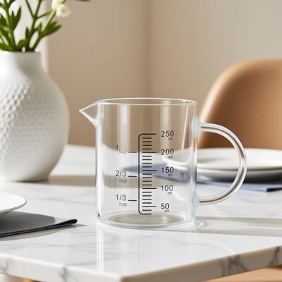 Good price IKOO Borosilicate Glass Measuring Cup 250ml 500ml 1000ml Food Grade online