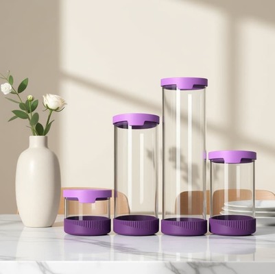 ราคาดี IKOO กระป๋องแก้วโบโรซิลิเคตสูง พร้อมฝาแก้วหมุน - 450 ml ถึง 2000 ml ออนไลน์