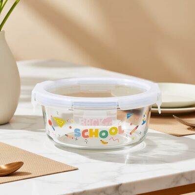 Хорошая цена. IKOO 4-Заключатель Custom Glass Food Container с дизайном для школьников и безопасным для духовки высоким боросиликатом стекла Онлайн