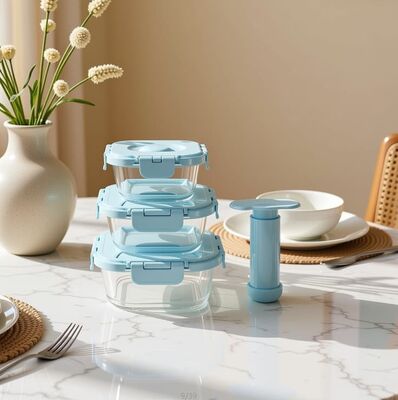 Durable Stackable Vacuum Glass Containers -40℃ to 560℃