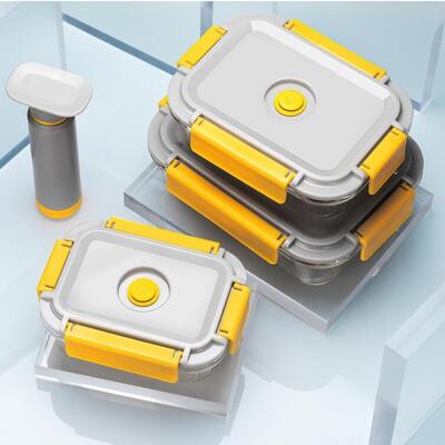 IKOO 370ml 640ml 1505ml Vacuum Glass Food Container -40℃ to 560℃