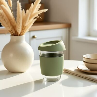 Good price High borosilicate glass coffee cup and table mug with 250ml, 350ml, and 450ml capacities, BPA-free and leak-proof online