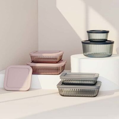 Good price IKOO High Borosilicate Glass Food Container with Microwave Safe Stackable Design for Efficient Food Storage online