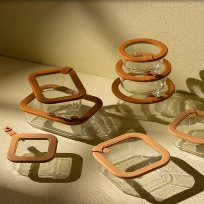 Un buon prezzo. Contenitore di vetro sicuro e impermeabile per microonde con coperchio di vetro libero da plastica In linea