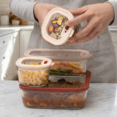 Un bon prix. IKOO Container en verre à haute teneur en borosilicate pour aliments 560 ml 1370 ml En ligne