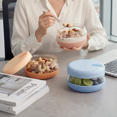 ราคาดี IKOO ชามแก้ว VitaBowl 1000ml ทนทาน พร้อมปลอกซิลิโคน ออนไลน์