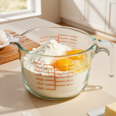 Goede prijs. IKOO High Borosilicate Glass Measuring Cup Set met 250 ml, 500 ml, 1000 ml capaciteit en hittebestendig voor bakken en koken Online