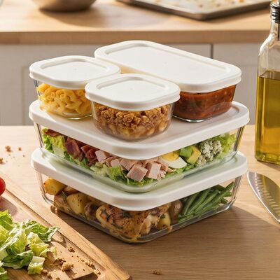 Giá tốt. IKOO Borosilicate Glass Food Container với PE Cover Set trực tuyến
