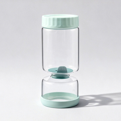 Giá tốt. 750ml Hourglass Bottle với silicone Partition & Non-Slip Sleeve trực tuyến