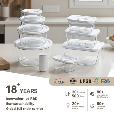IKOO Glass Food Storage Containers with Vacuum Pump