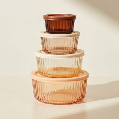 Goede prijs. IKOO High Borosilicate Glass Food Container met microgolfveilig stapelbaar ontwerp voor efficiënte voedselopslag Online