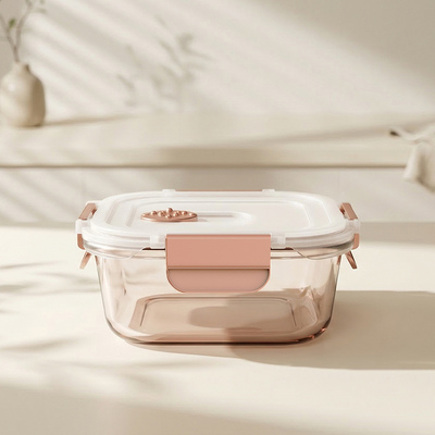 Un buon prezzo. IKOO Contenitore alimentare in vetro impilabile a spruzzatura a colori personalizzato con coperchio a chiusura a freddo in PP In linea