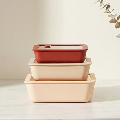 Harga yang bagus Kontainer makanan kaca borosilikat dengan tutup kaca kedap udara - Safe microwave dan oven on line