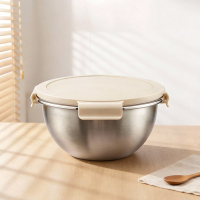Harga yang bagus IKOO 304 Stainless Steel Mixing Bowl dengan PP Lid 1350ml 2500ml 4350ml on line