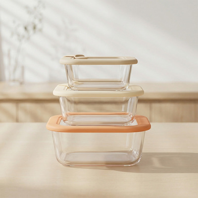 Thermal Stability BPA Free Meal Prep Containers Glass with Tempered Lids