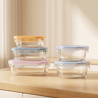 Ein guter Preis. Gefrier-zu-Ofen-Lecksicherungsglas-Lebensmittelbehälter ohne Phthalate für gesundheitsbewusste DTC Marken Im Internet