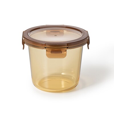Stackable Airtight Amber Glass Food Containers
